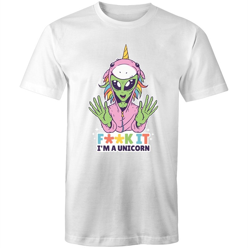 Men's Funny + Rude Alien Unicorn T-shirt