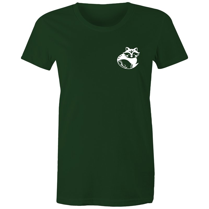 Women's Cute Fox Pocket Print T-shirt