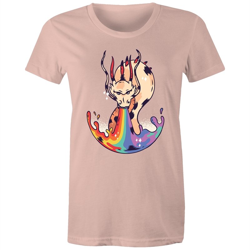 Women's Dragon Rainbow Fire T-shirt