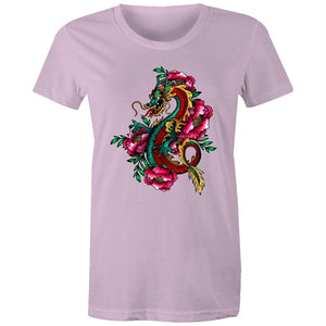 Women's Floral Dragon T-shirt