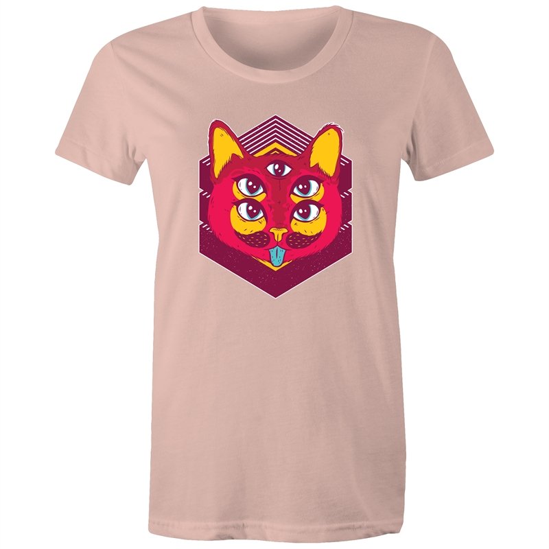 Women's Psychedelic Cat T-shirt