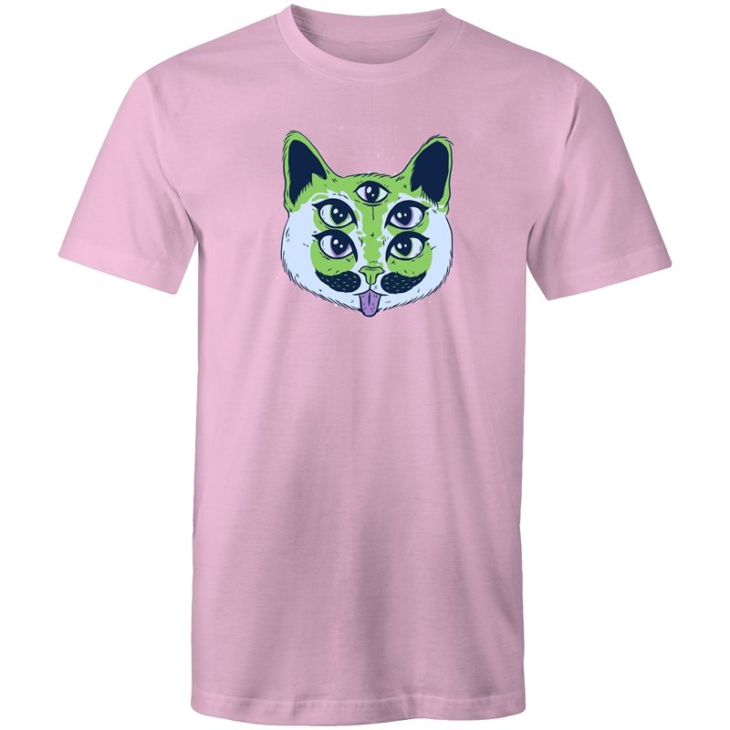 Men's Trippy Green Cat T-shirt