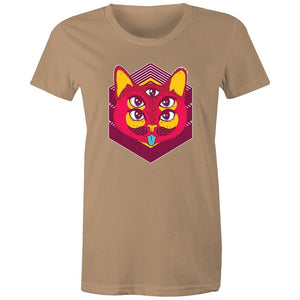 Women's Psychedelic Cat T-shirt