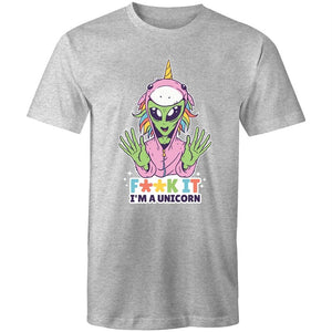 Men's Funny + Rude Alien Unicorn T-shirt