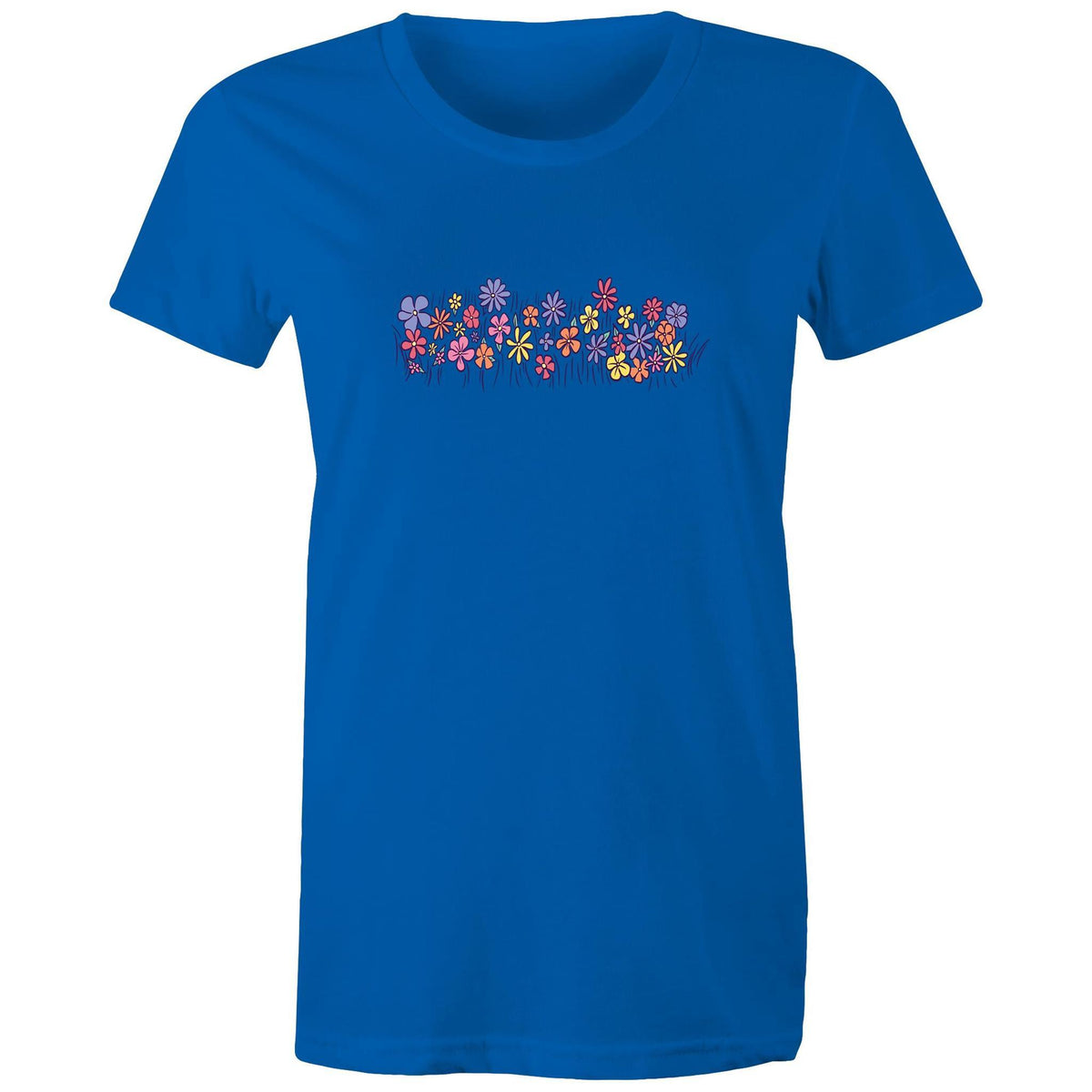 Women's Colourful Flower Field T-shirt
