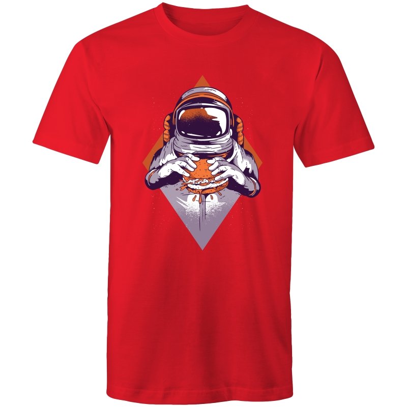 Men's Burger Eating Astronaut T-shirt