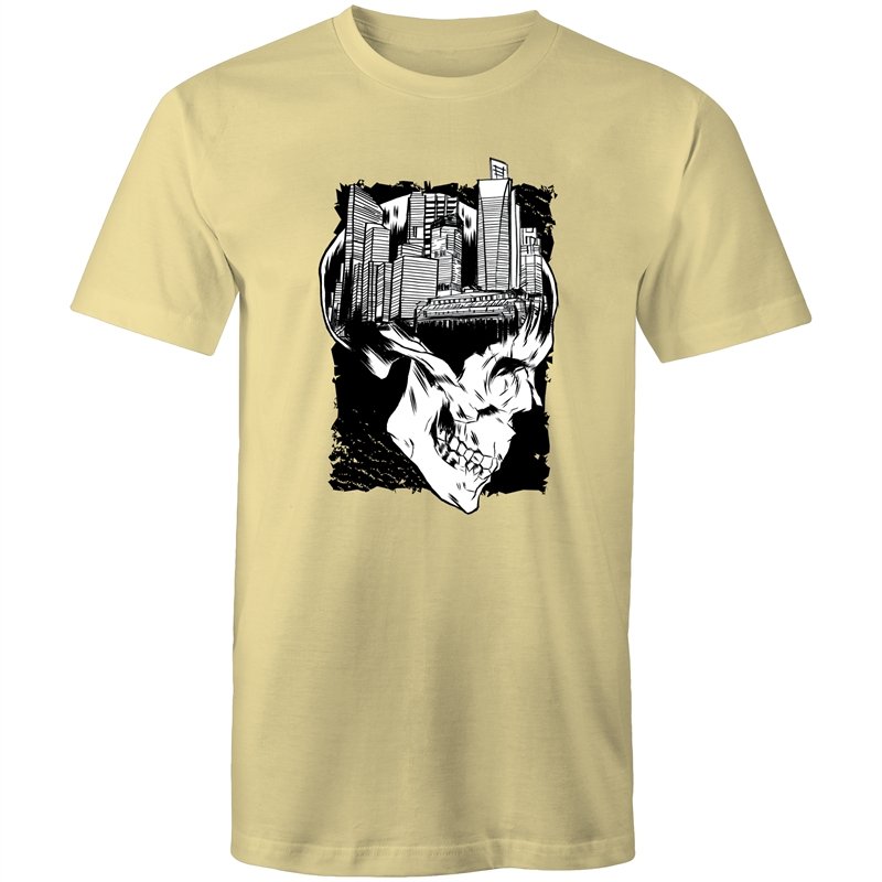 Men's City Skull Creative T-shirt
