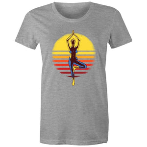 Women's Yoga Sunset T-shirt