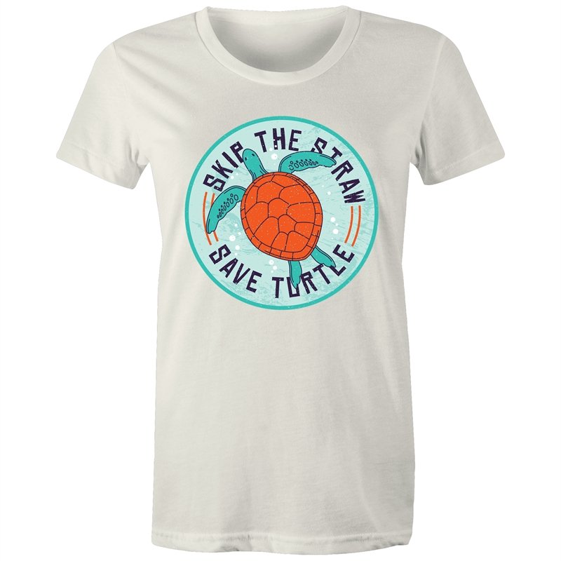 Women's Skip The Straw Save Turtles T-shirt