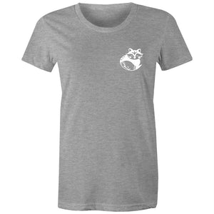 Women's Cute Fox Pocket Print T-shirt