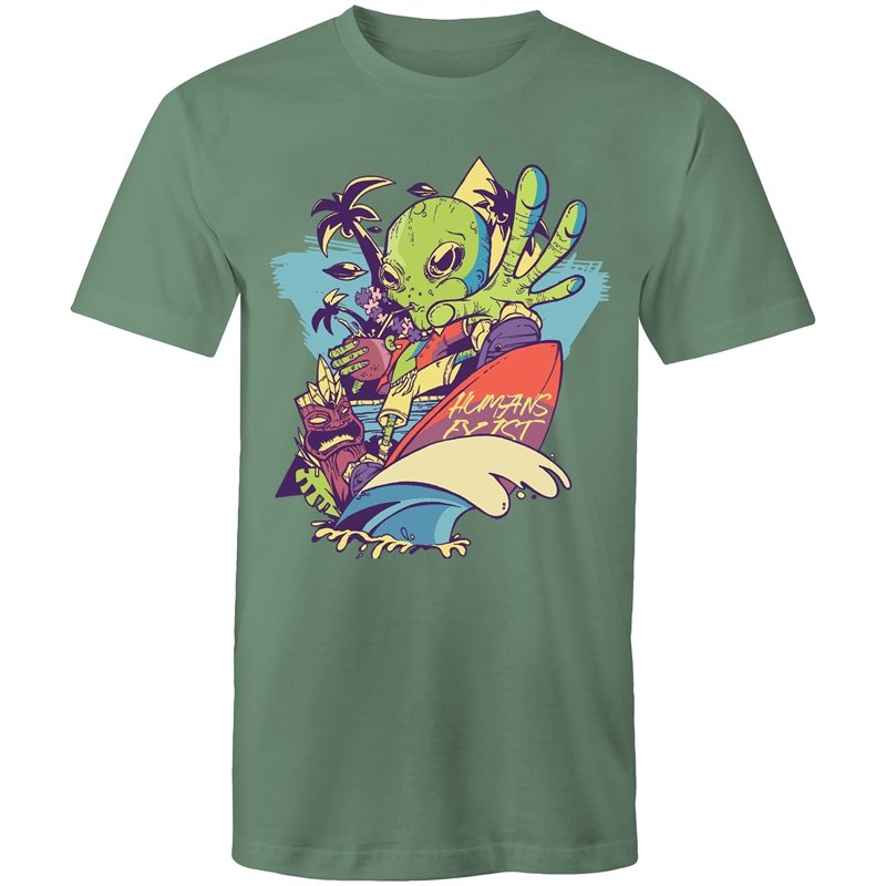 Men's Cool Surfing Alien T-shirt
