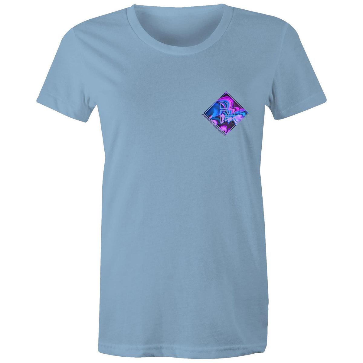 Women's Purple Waves Pocket Tee - The Hippie House