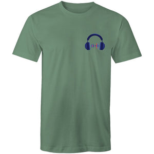 Men's Music Headphones Pocket T-shirt