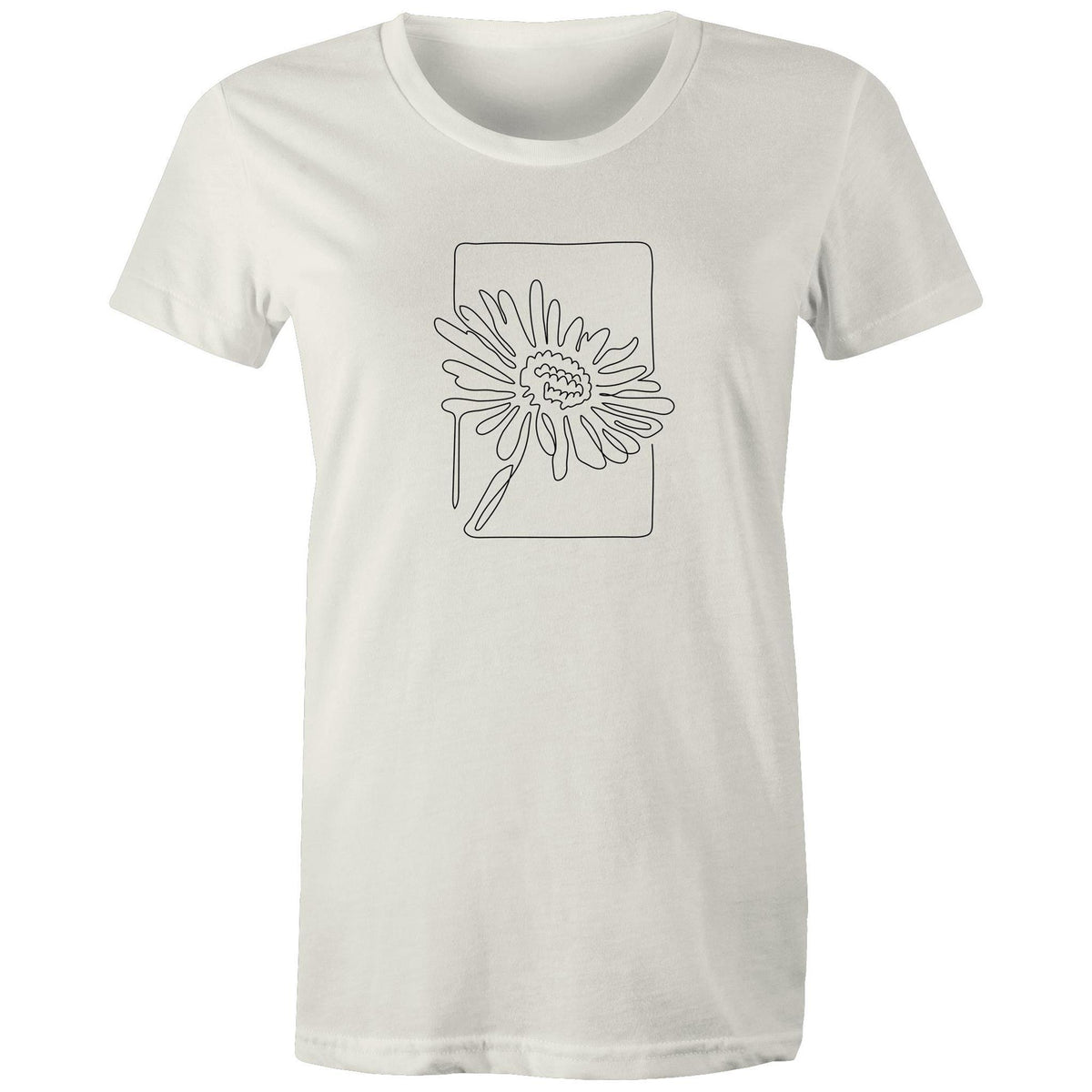 Women's Flower Line Art T-shirt