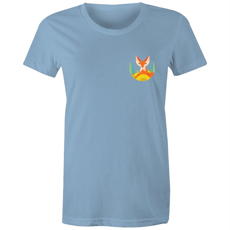 Women's Geometric Fox Pocket T-shirt