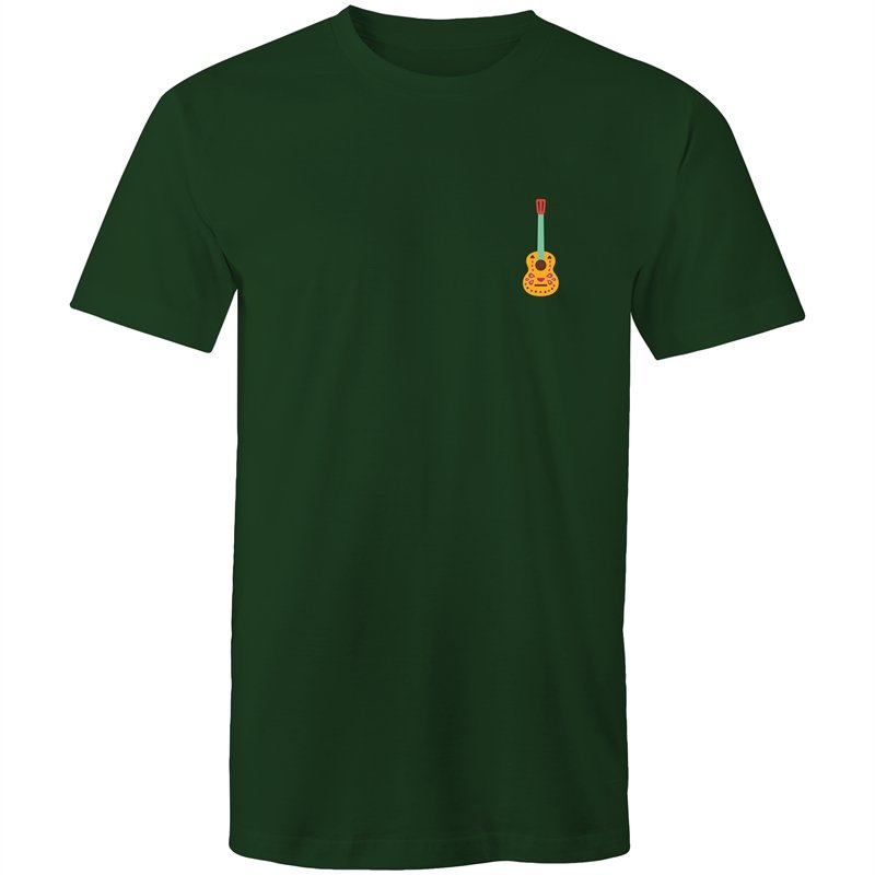 Men's Hippie Guitar Pocket T-shirt