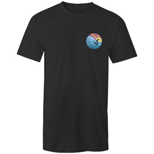 Men's Long Styled Surfing Pocket Logo T-shirt