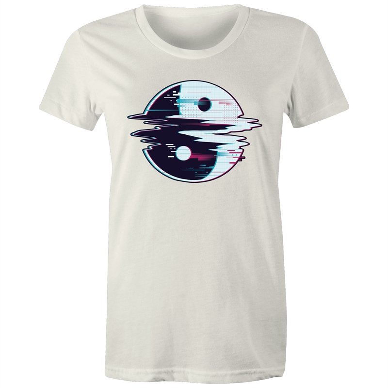 Women's Glitching Yin Yang T-shirt