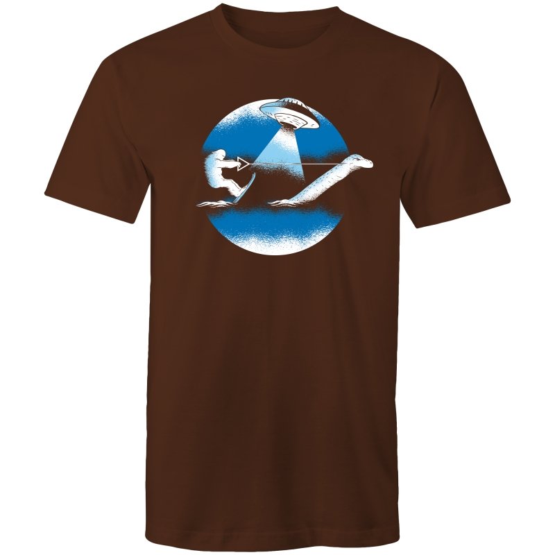 Men's Bigfoot Water Skiing Funny T-shirt