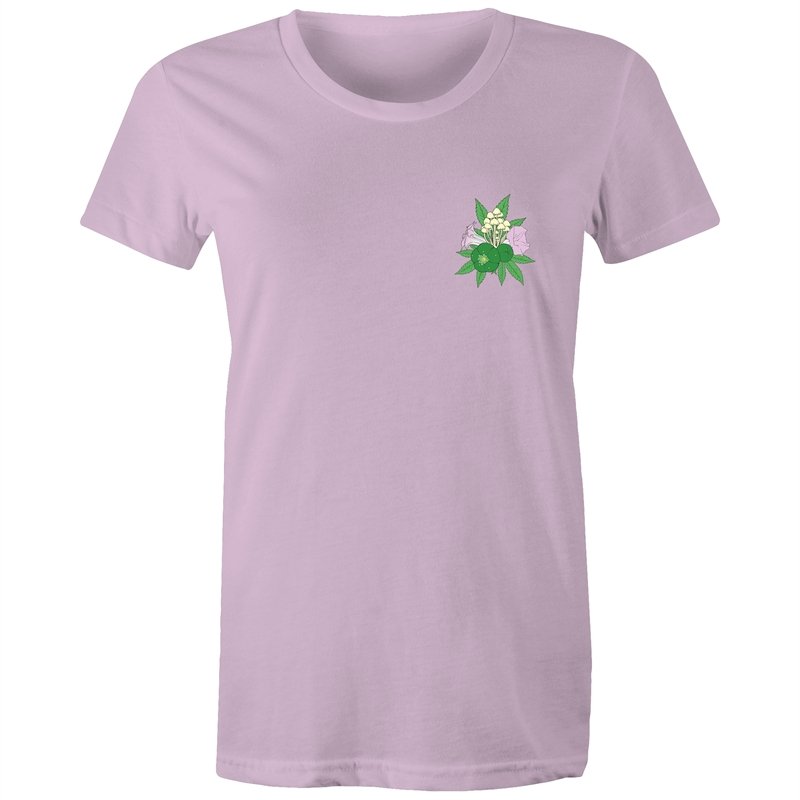 Women's Psychedelic Plant Pocket T-shirt