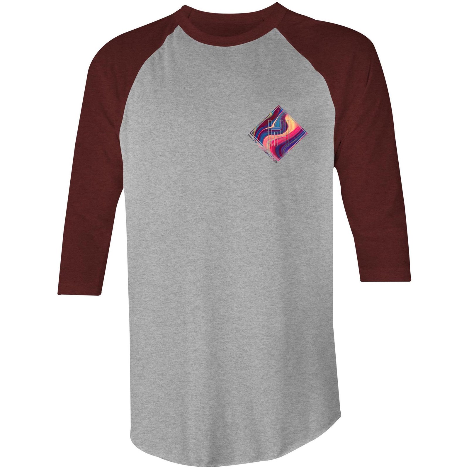 Men's Space Marble Hippie House Pocket 3/4 Sleeve T-Shirt