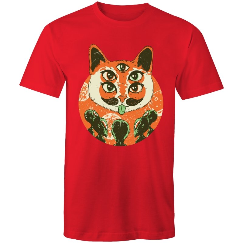 Men's Trippy Cat Alien T-shirt