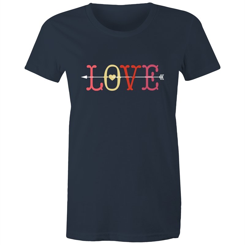 Women's Love With Cupid Arrow T-shirt