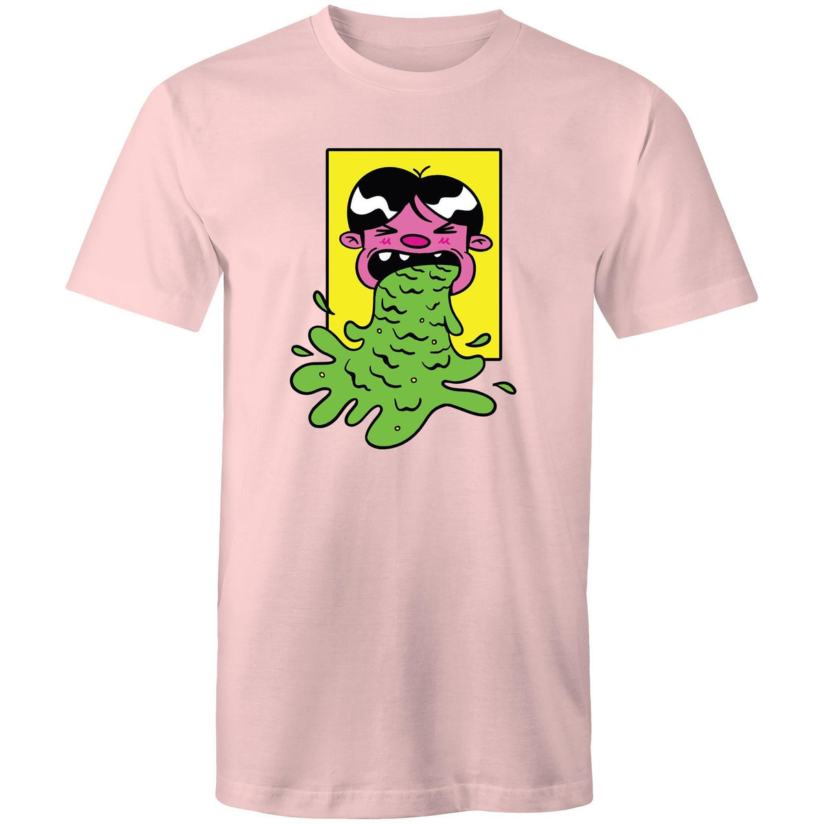 Men's Cartoon Vomit Funny T-shirt