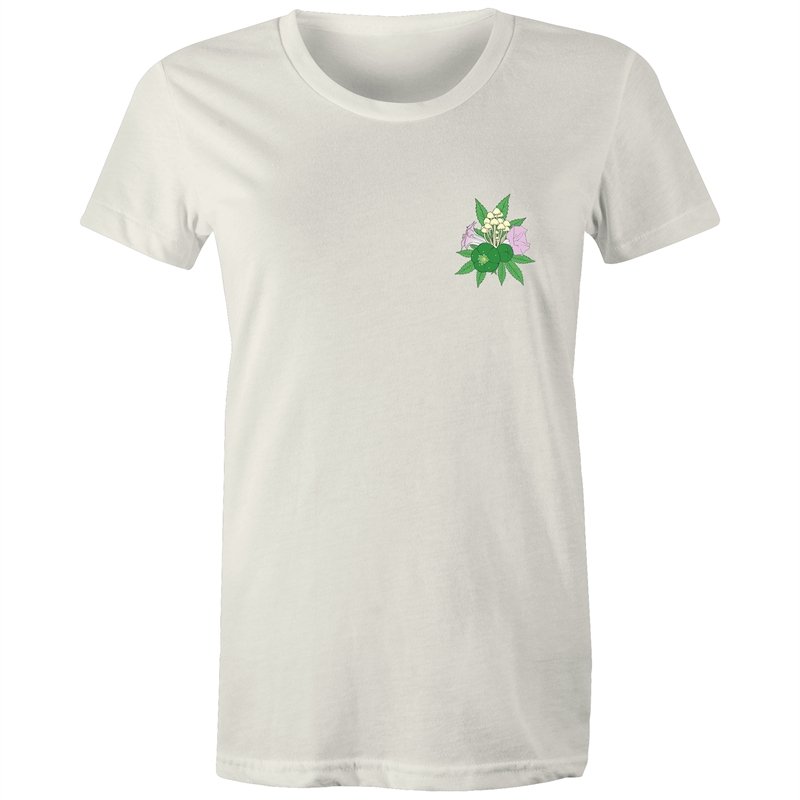 Women's Psychedelic Plant Pocket T-shirt