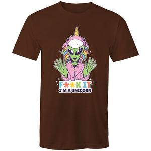 Men's Funny + Rude Alien Unicorn T-shirt