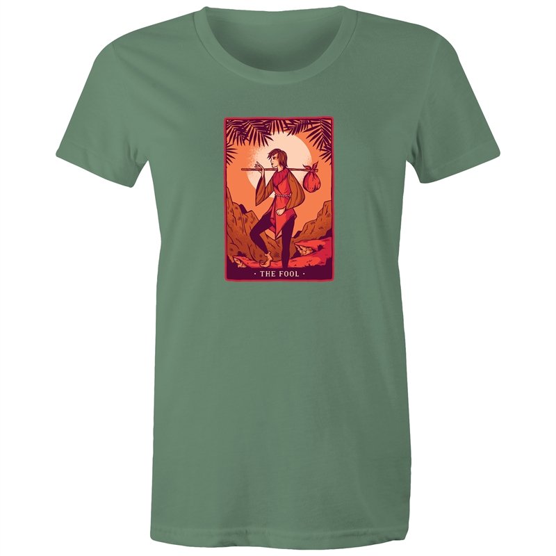 Women's Funny The Fool Tarot Card T-shirt