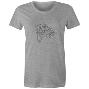Women's Flower Line Art T-shirt