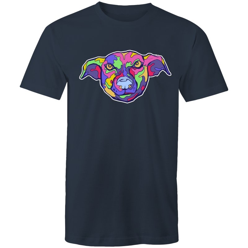 Men's Trippy Multi-Colour Dog T-shirt