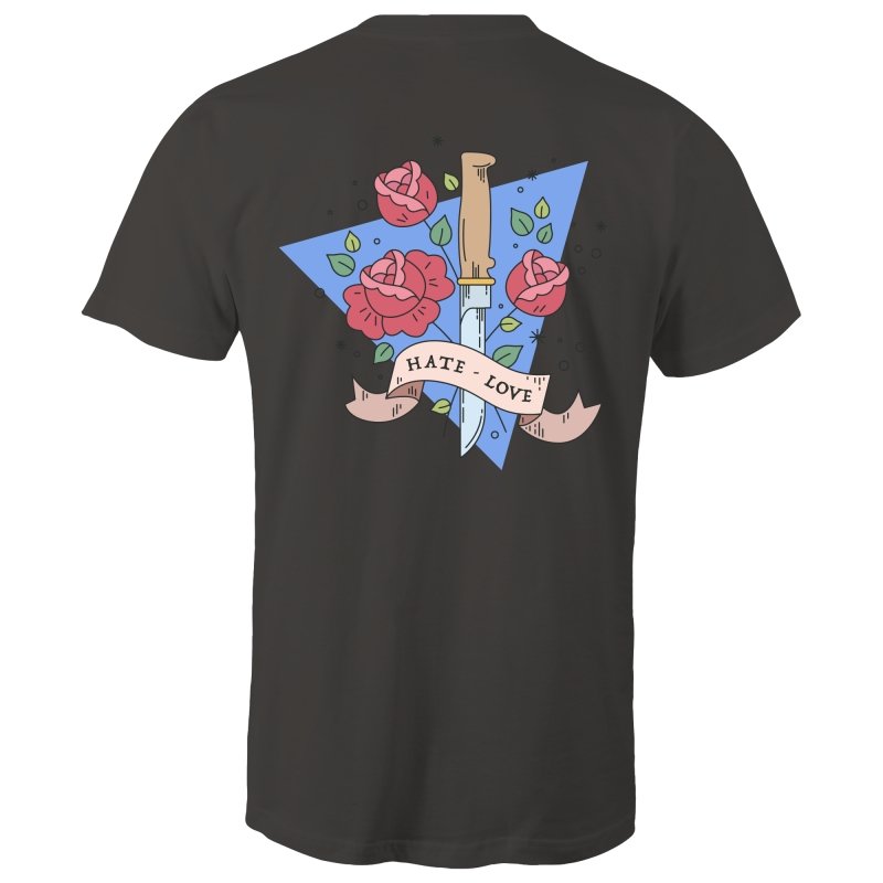 Men's Hate And Love Print T-shirt
