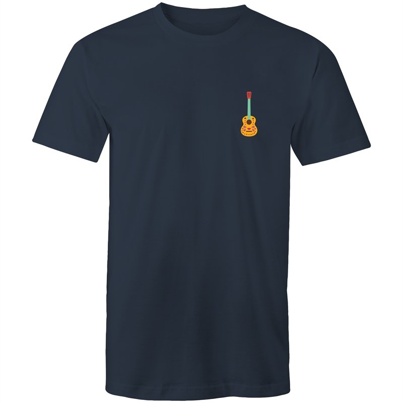 Men's Hippie Guitar Pocket T-shirt