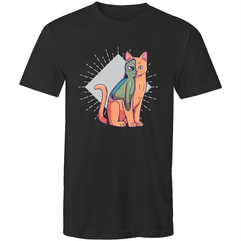 Men's Abstract Cat Alien T-shirt