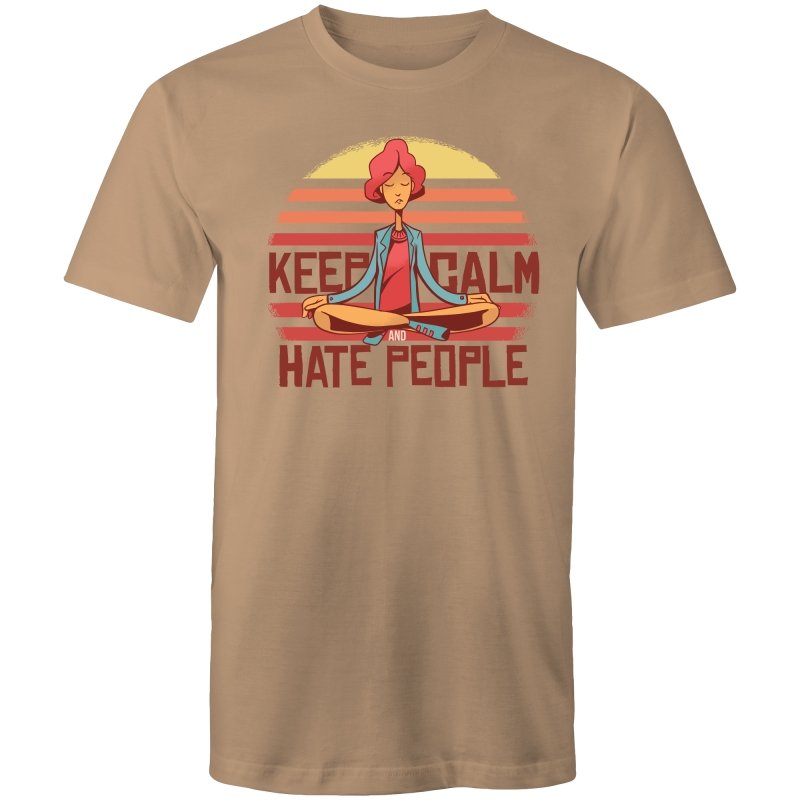 Men's Funny Keep Calm And Hate People T-shirt