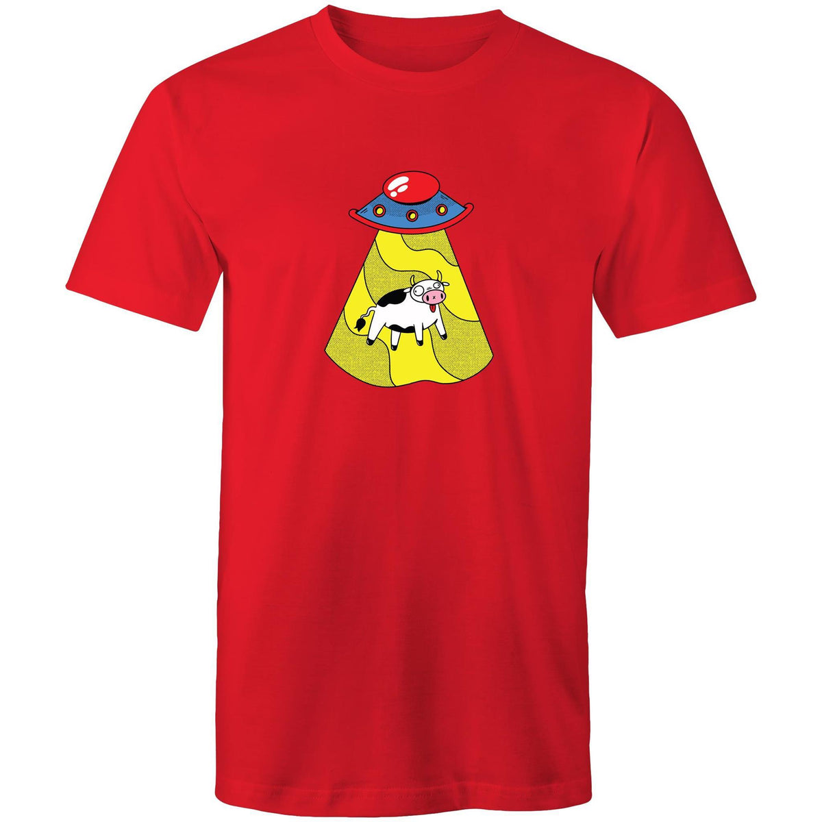 Men's UFO Cow Cartoon T-shirt