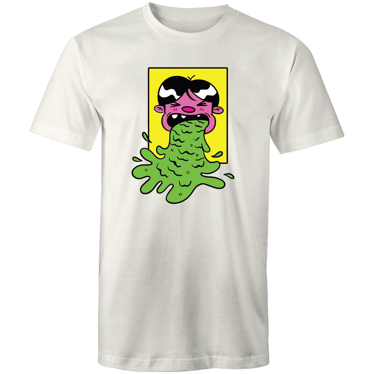 Men's Cartoon Vomit Funny T-shirt