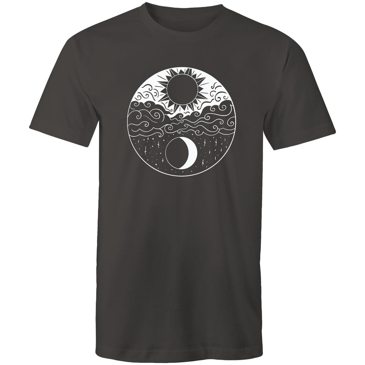 Men's Cool Sun And Moon Art T-shirt