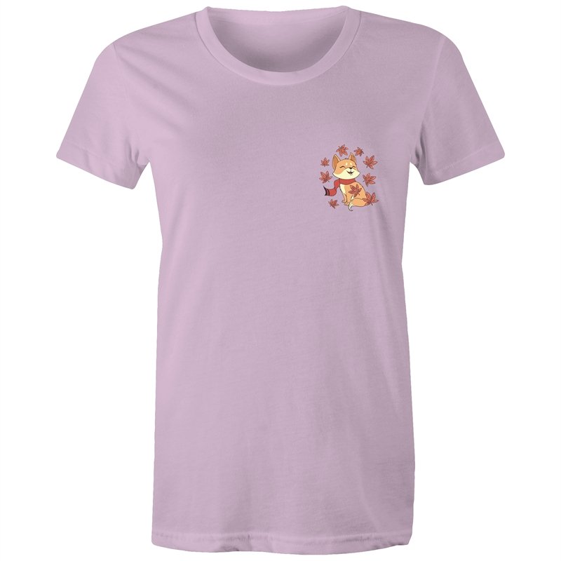 Women's Cute Spring Fox Pocket T-shirt