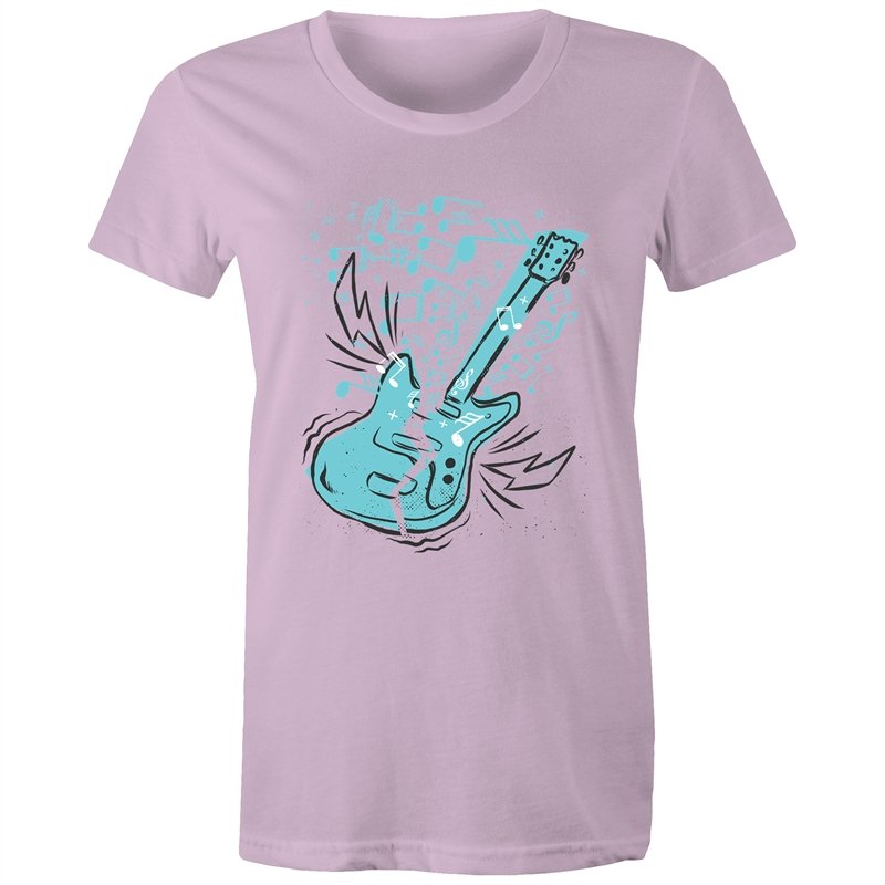 Women's Aqua Guitar T-shirt