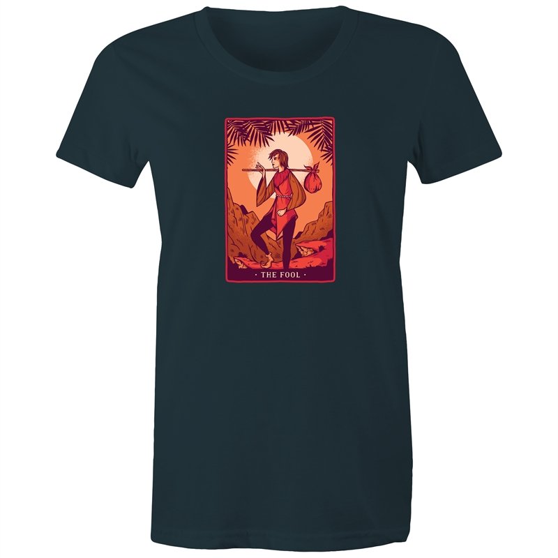 Women's Funny The Fool Tarot Card T-shirt