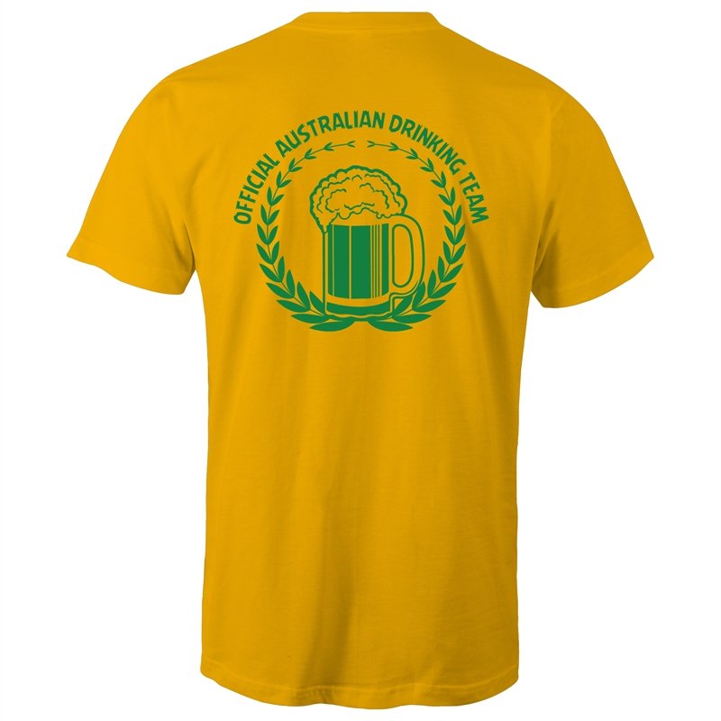 Men's Australian Drinking Team (Front + Back Print) T-shirt