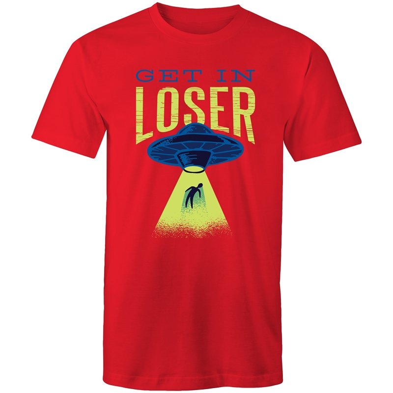 Men's Funny Get In Loser Alien T-shirt
