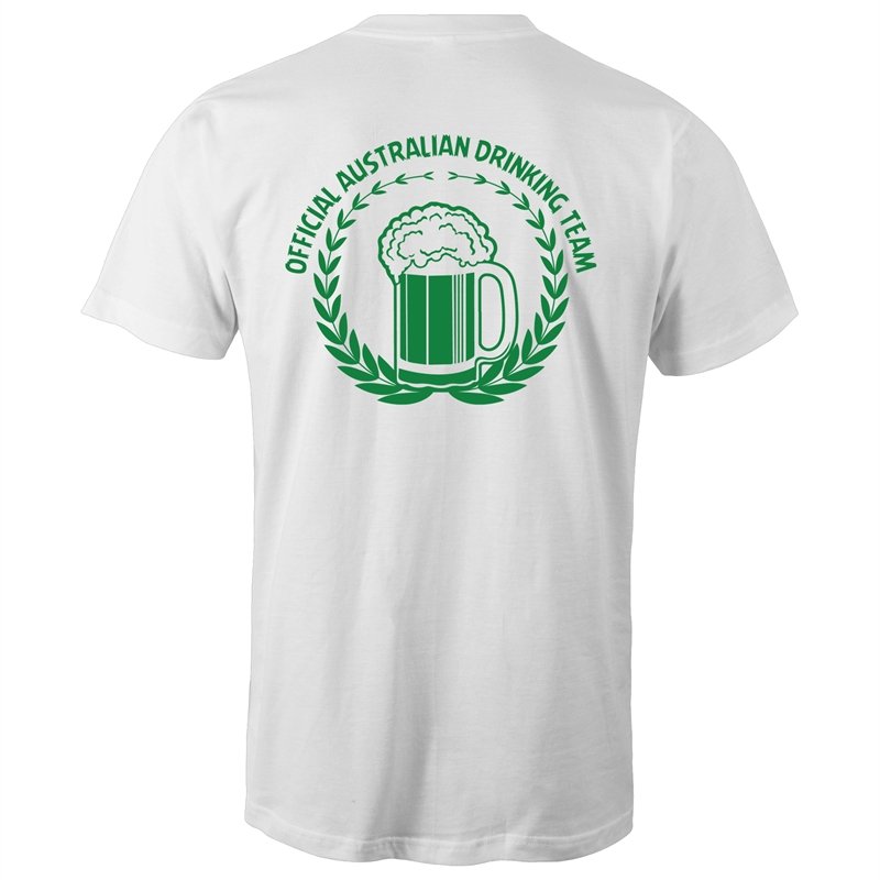 Men's Australian Drinking Team (Front + Back Print) T-shirt