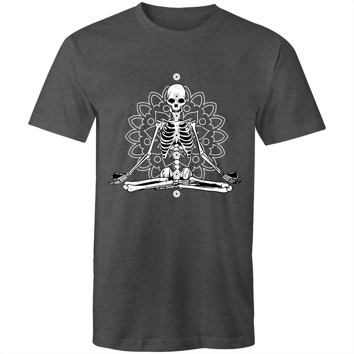 Men's Meditating Skeleton With Lotus Background T-shirt