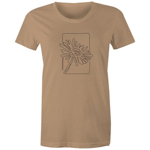 Women's Flower Line Art T-shirt