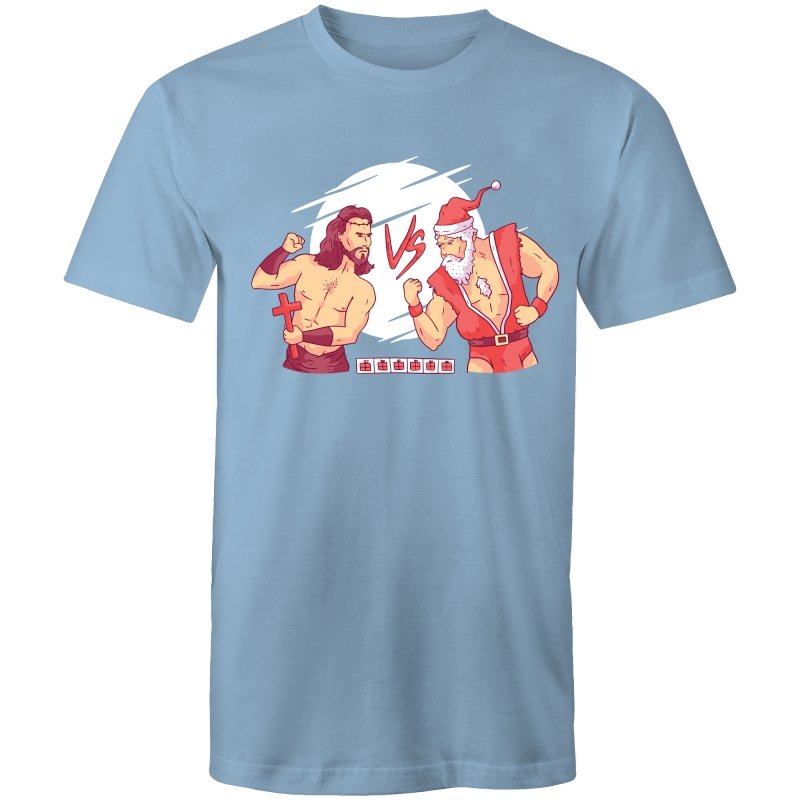 Men's Funny Jesus VS Santa T-shirt