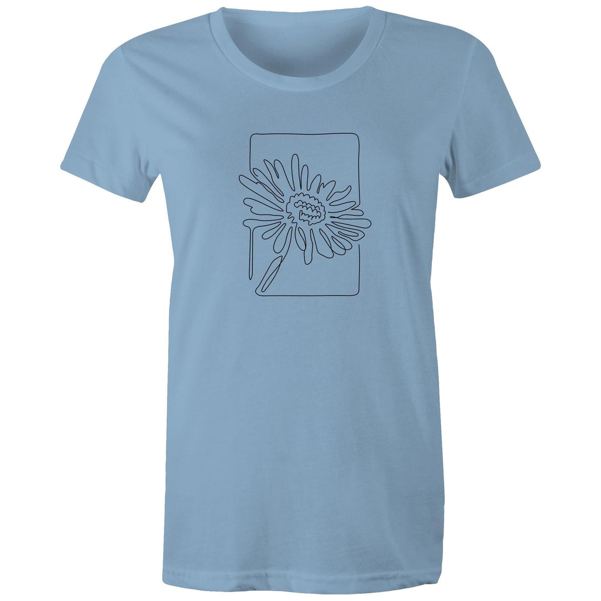 Women's Flower Line Art T-shirt